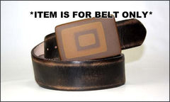 black distressed belt