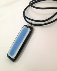 WOTS Pendant long blue rectangle