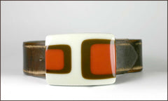 service buckle orange and ivory